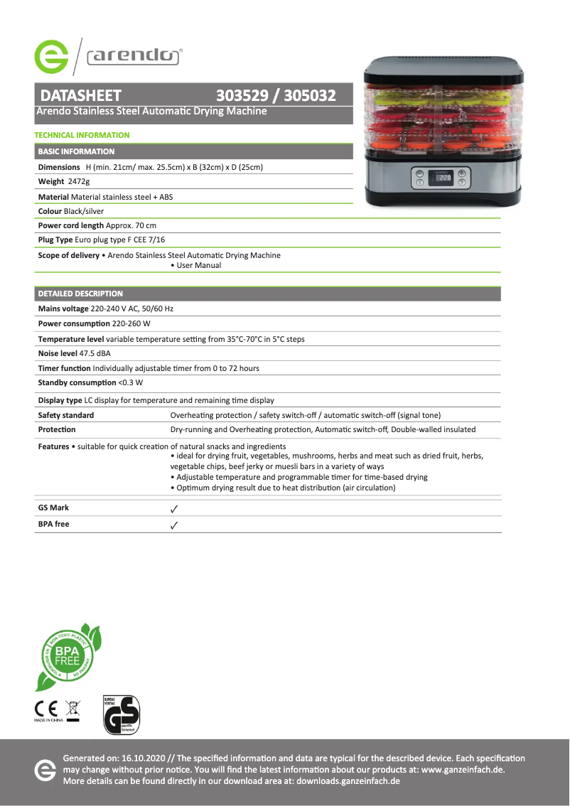 Imagen de la primera página del manual del dispositivo 303529