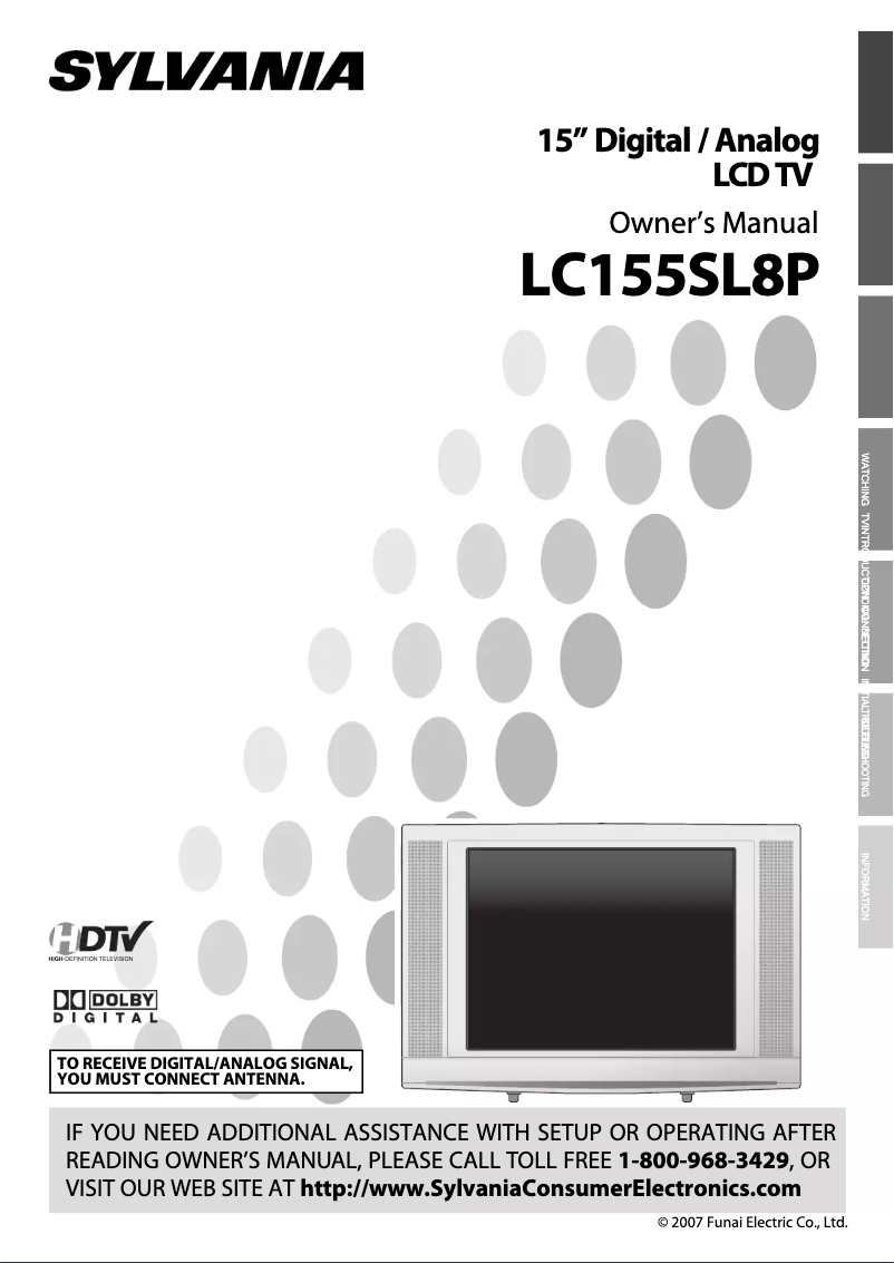 Imagen de la primera página del manual del dispositivo LC155SL8P