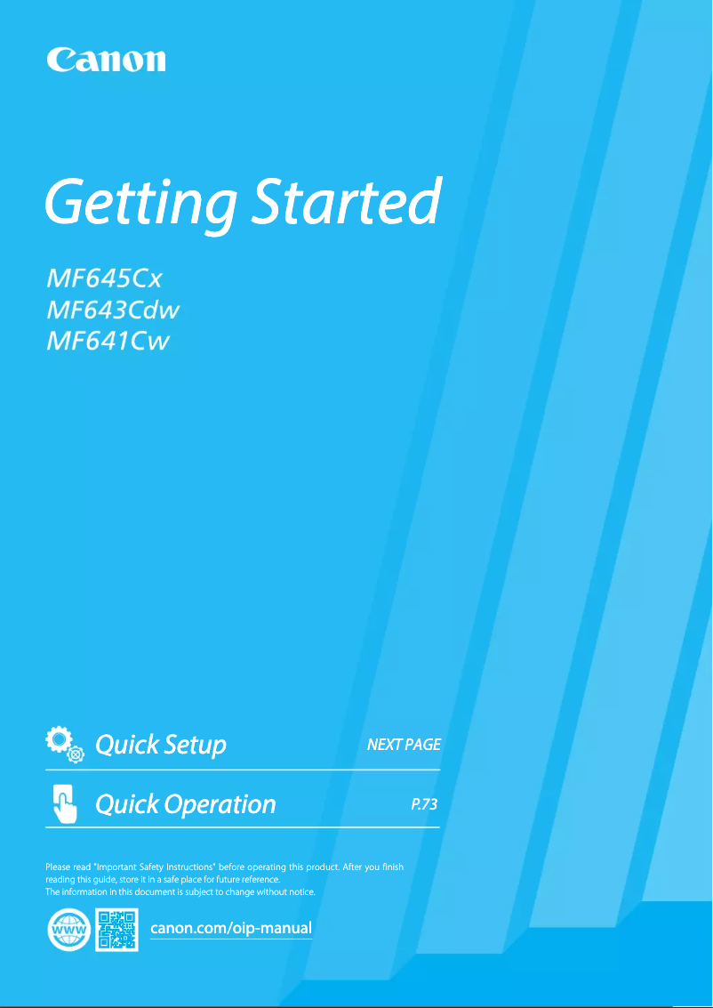 Página 1 del manual Manual de usuario Canon I-Sensys MF641Cw