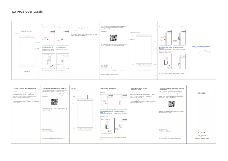 Página 1 del manual Manual de usuario LeEco Le Pro 3