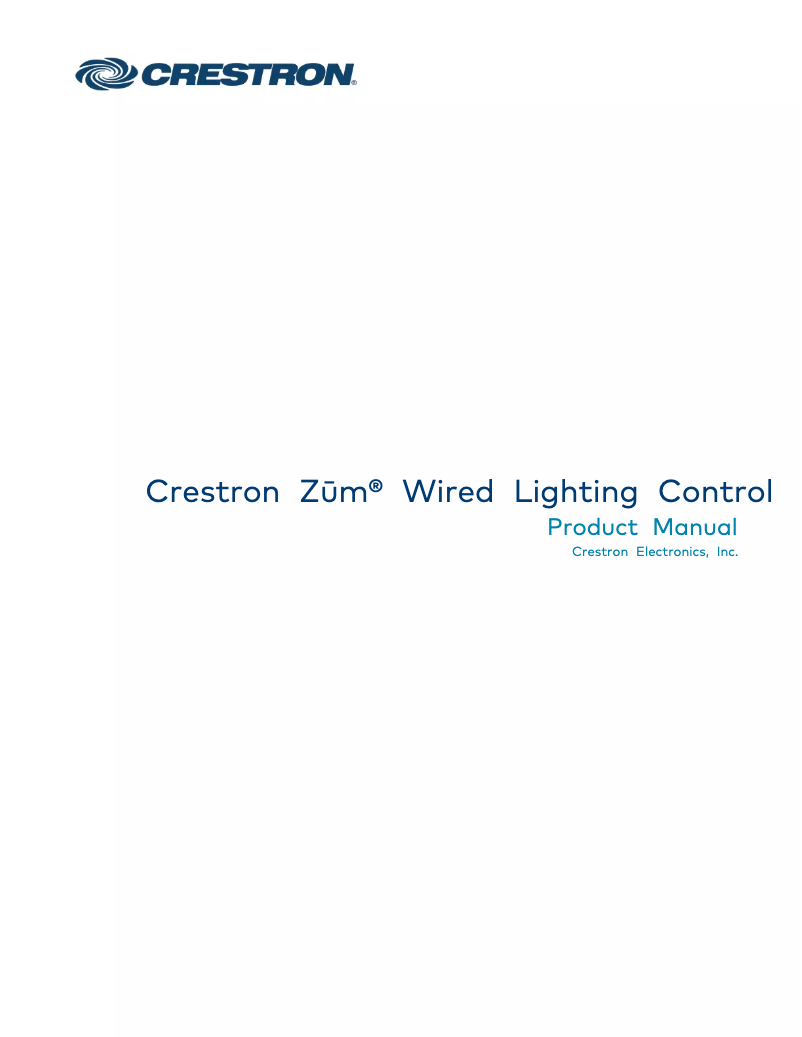 Página 1 del manual Manual de usuario Crestron ZUMLINK-IR-QUATTRO-DLS-RLY