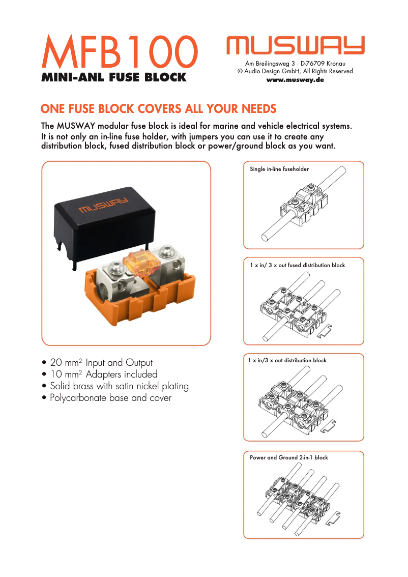 Página 1 del manual Manual de usuario Musway MFB100
