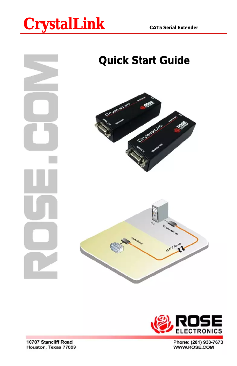 Imagen de la primera página del manual del dispositivo CrystalLink Serial