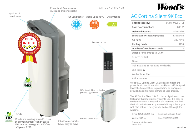 Imagen de la primera página del manual del dispositivo WAC902G