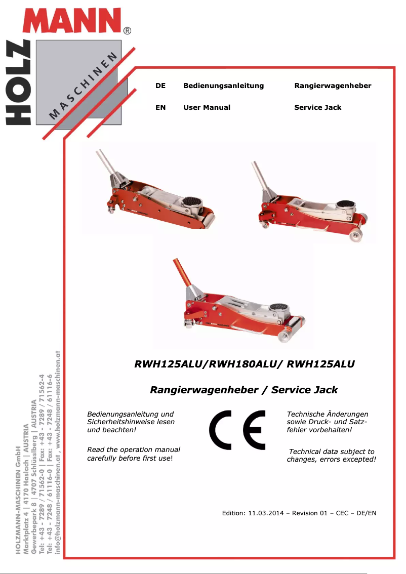 Imagen de la primera página del manual del dispositivo RWH125ALU