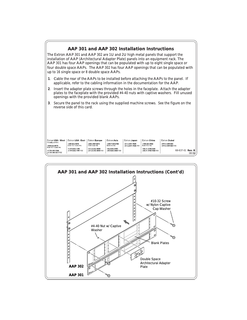 Imagen de la primera página del manual del dispositivo AAP 302