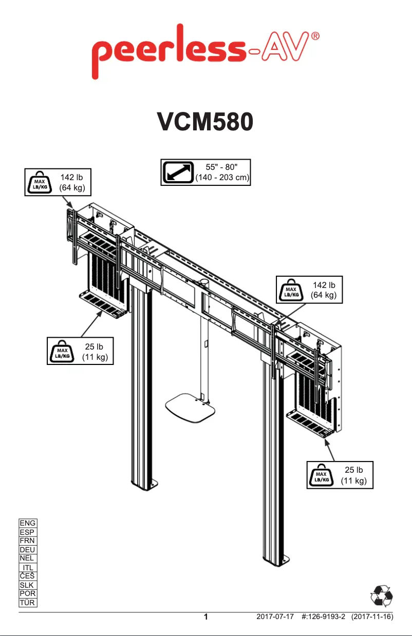 Imagen de la primera página del manual del dispositivo VCM580