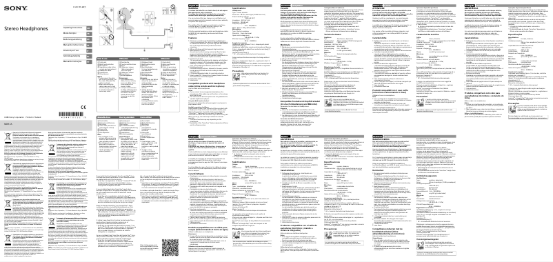 Página 1 del manual Manual de usuario Sony MDR-ZX770AP