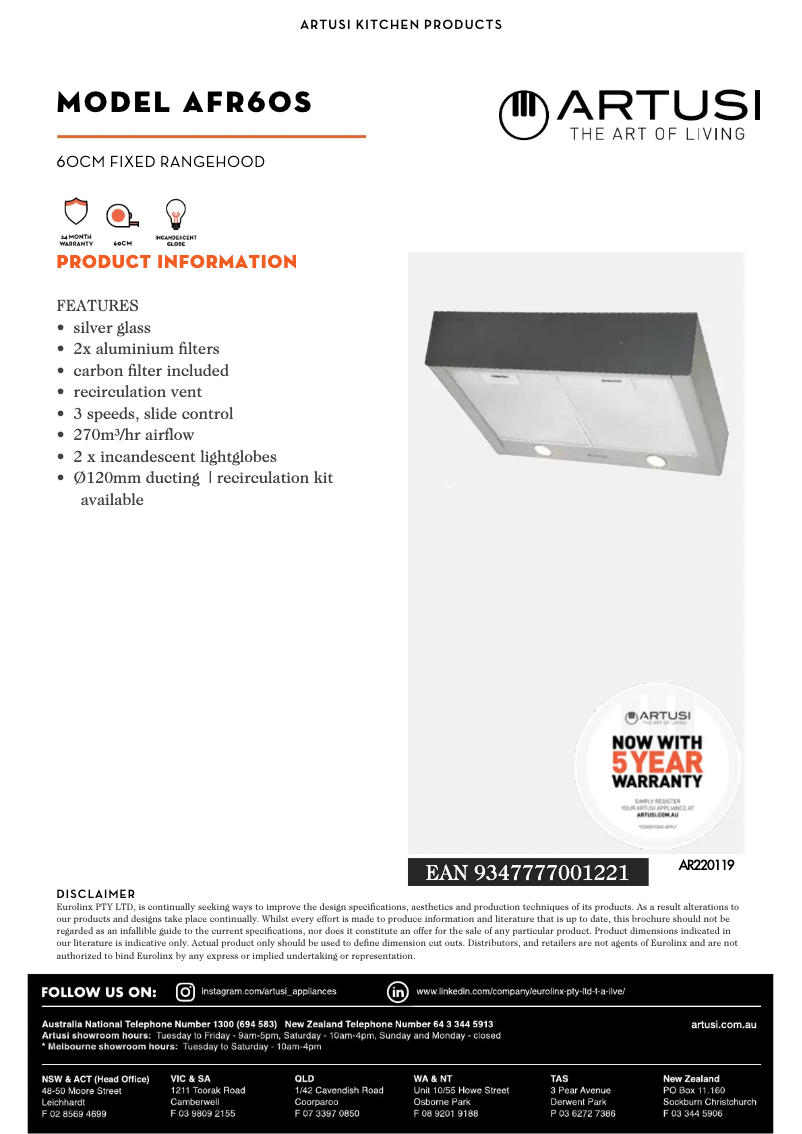 Imagen de la primera página del manual del dispositivo AFR60S