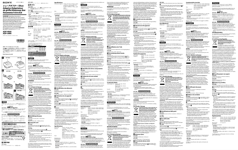 Imagen de la primera página del manual del dispositivo ADP-MAA