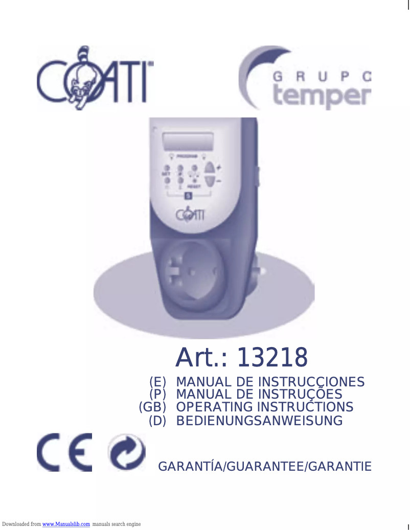 Página 1 del manual Manual de usuario Coati 13218