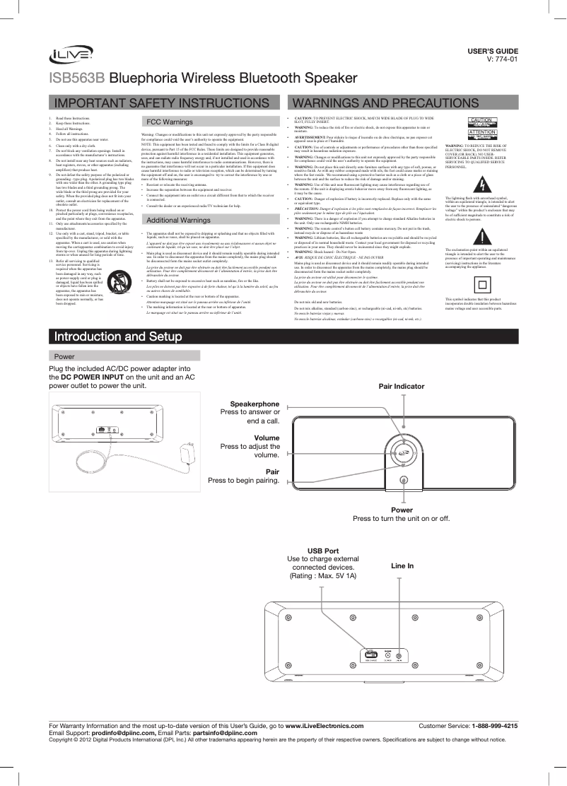 Página 1 del manual Manual de usuario iLive ISB563B