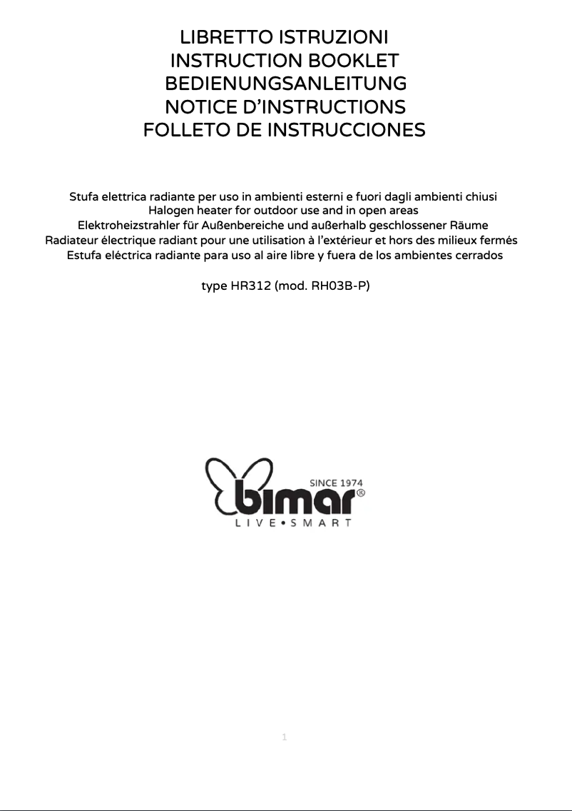 Imagen de la primera página del manual del dispositivo HR312