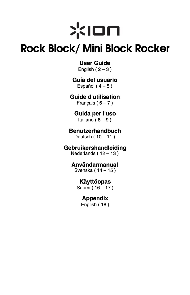 Imagen de la primera página del manual del dispositivo Rock Block