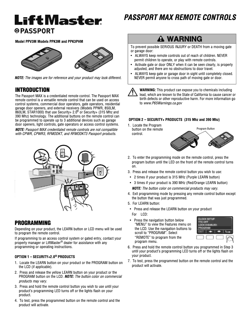 Imagen de la primera página del manual del dispositivo PPV3M
