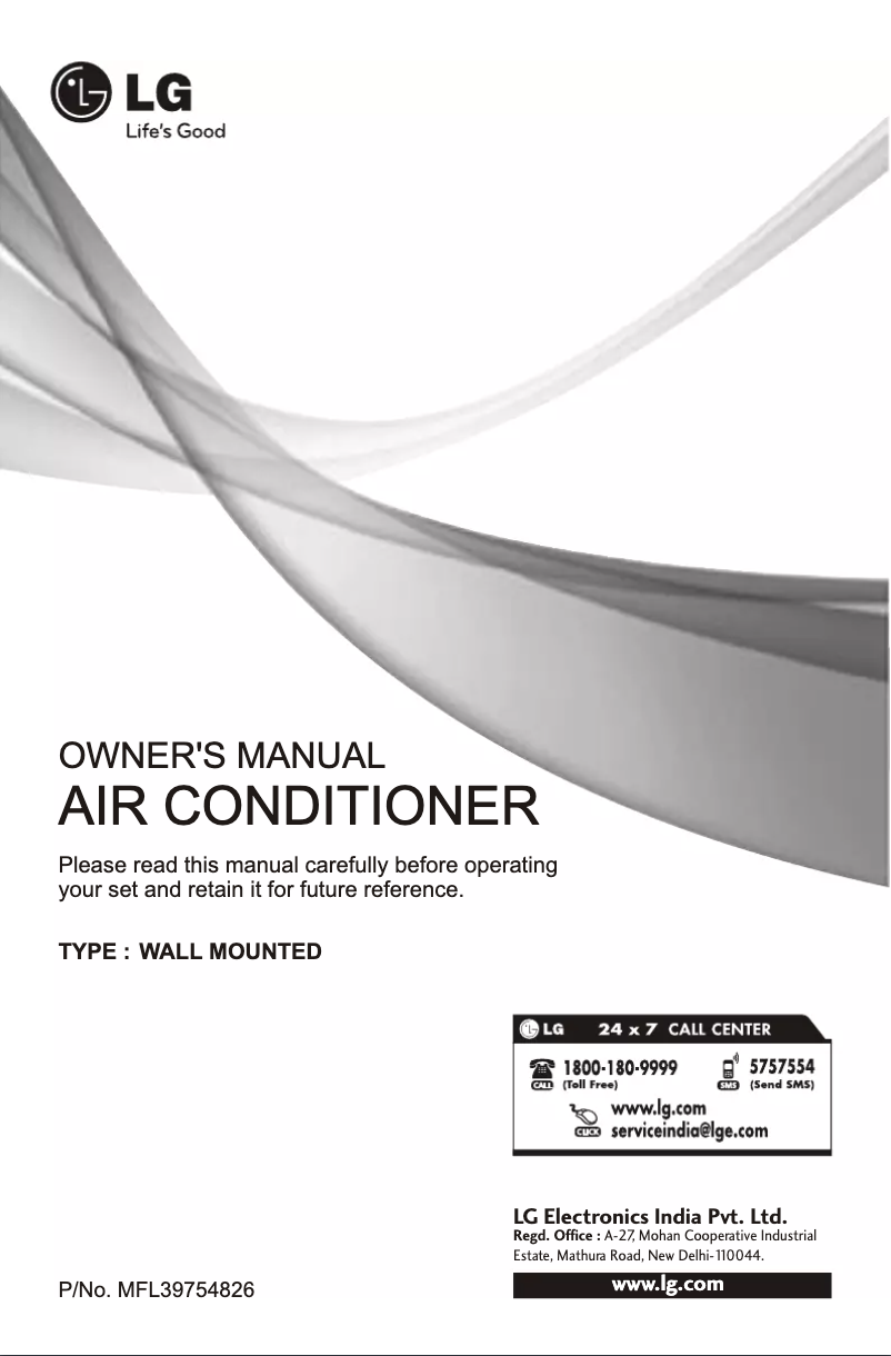 Página 1 del manual Manual de usuario LG LSN18CWAFH1