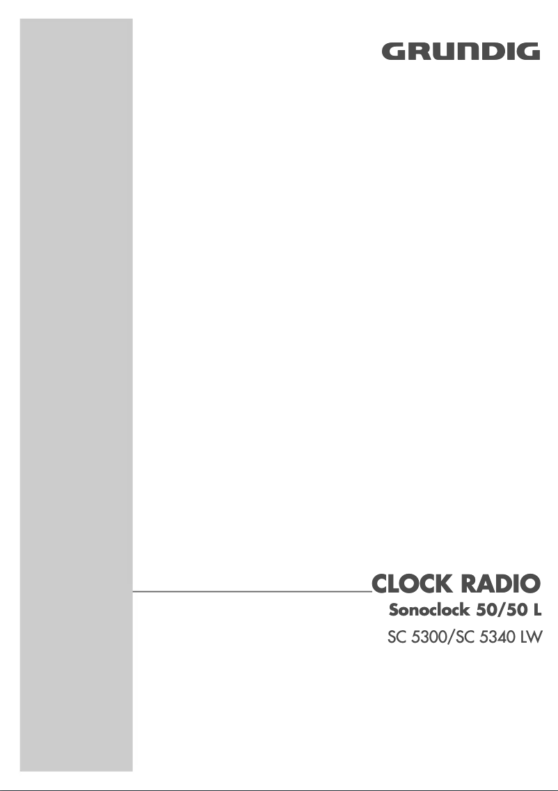 Imagen de la primera página del manual del dispositivo Sonoclock 50
