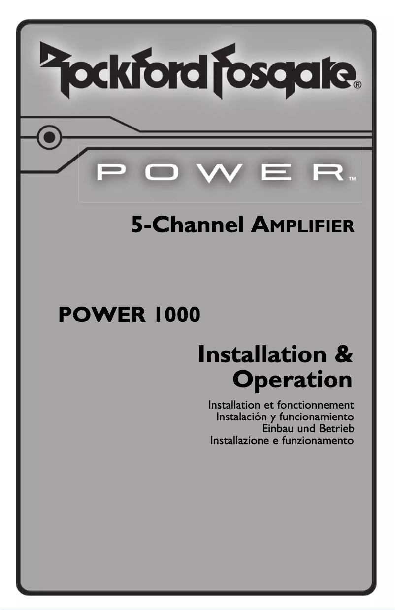 Página 1 del manual Manual de usuario Rockford Fosgate Punch 45