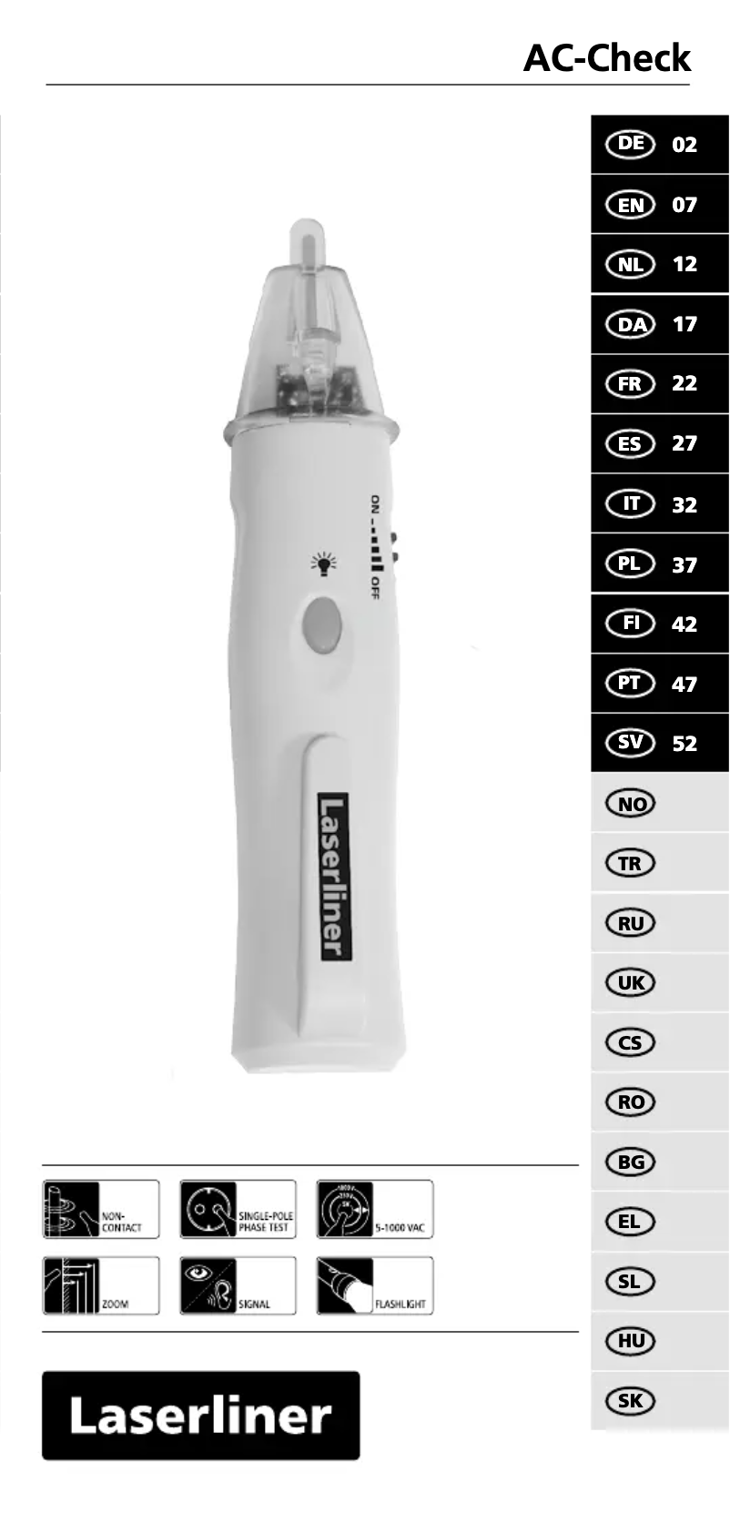 Página 1 del manual Manual de usuario Laserliner AC-Check