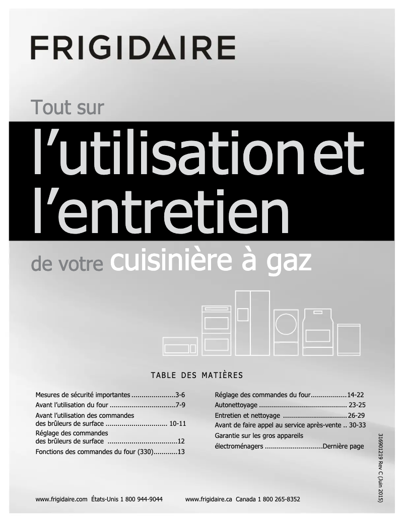 Imagen de la primera página del manual del dispositivo FGGF3032MW