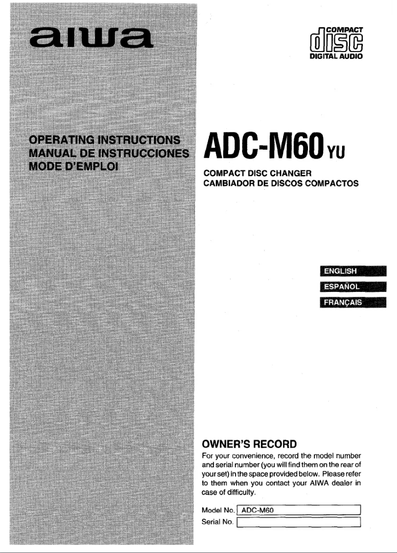 Página 1 del manual Manual de usuario Aiwa ADC-M60