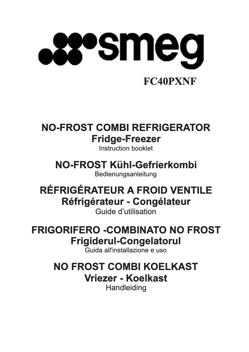 Página 1 del manual Manual de usuario Smeg FC40PXNF