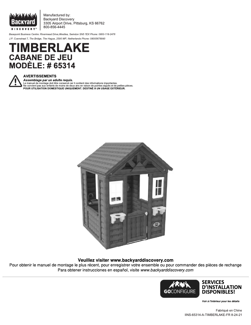 Imagen de la primera página del manual del dispositivo Timberlake