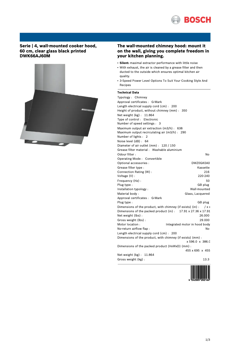 Imagen de la primera página del manual del dispositivo DWK66AJ60M