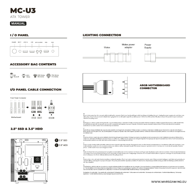 Imagen de la primera página del manual del dispositivo MC-U3