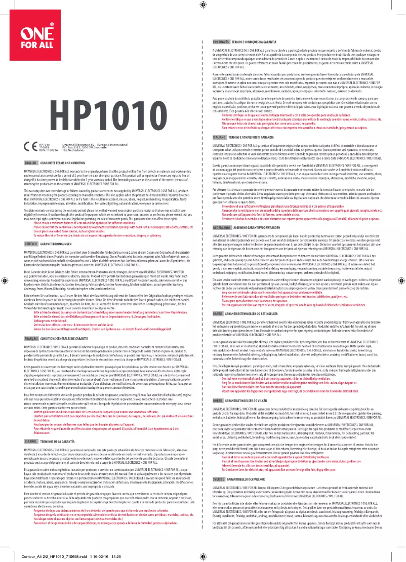 Imagen de la primera página del manual del dispositivo HP1010
