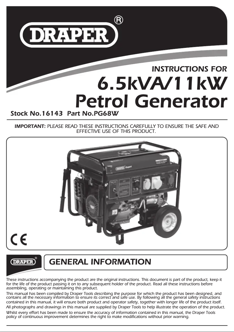 Imagen de la primera página del manual del dispositivo PG68W