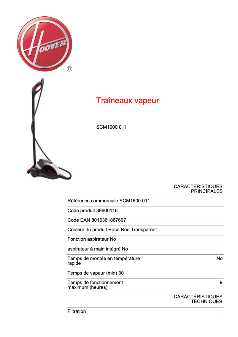 Imagen de la primera página del manual del dispositivo SteamJet Compact SCM 1600