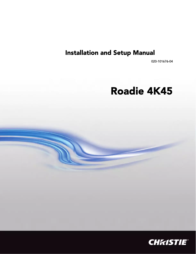 Imagen de la primera página del manual del dispositivo Roadie 4K45