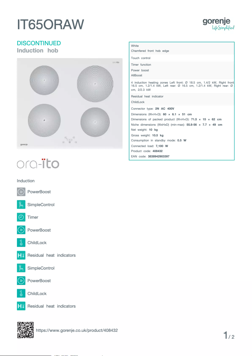 Imagen de la primera página del manual del dispositivo IT65ORAW