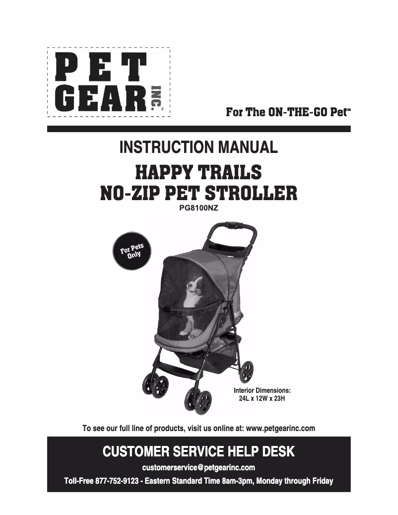 Página 1 del manual Manual de usuario Pet Gear Happy Trails NoZip