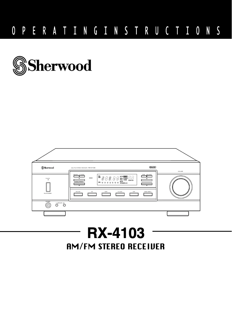 Página 1 del manual Manual de usuario Sherwood RX-4103
