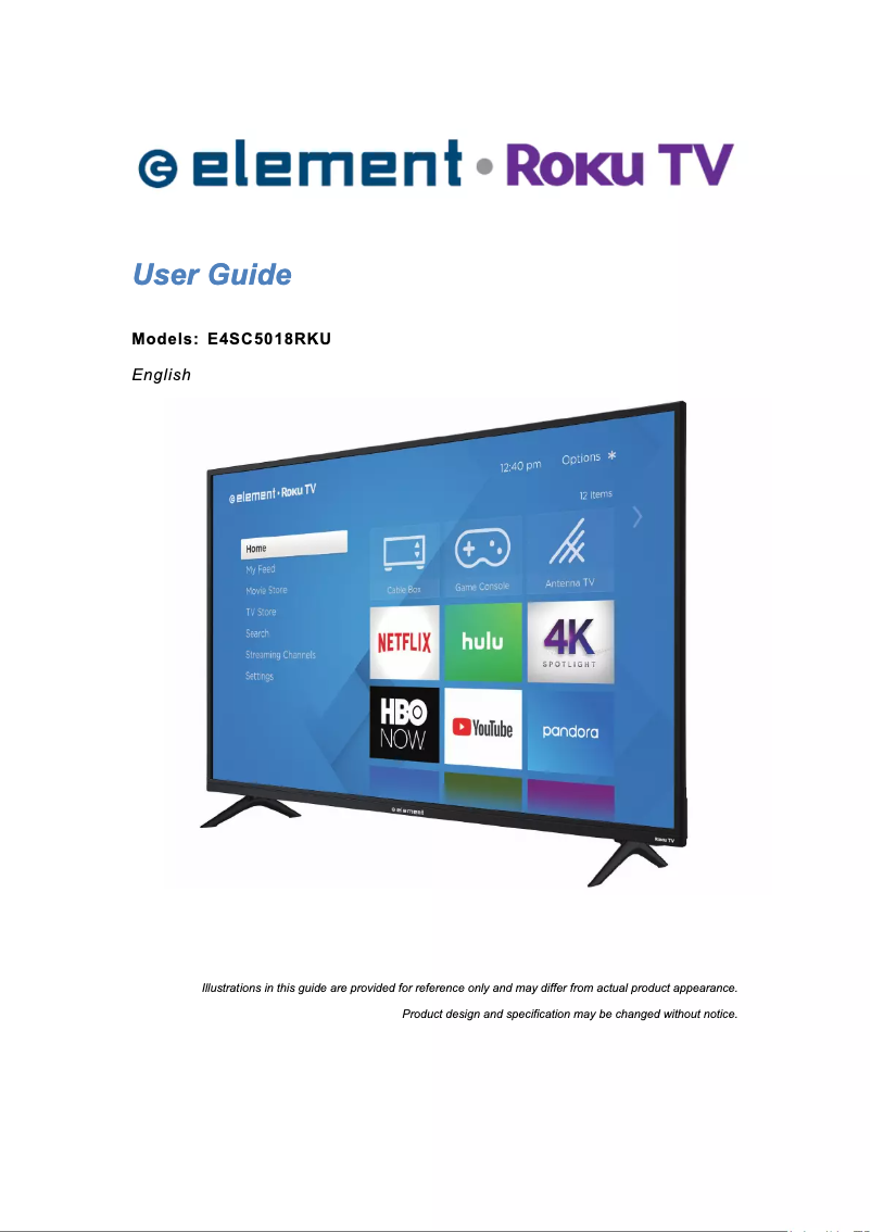 Imagen de la primera página del manual del dispositivo E4SC5018RKU