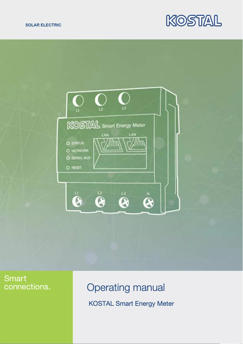Imagen de la primera página del manual del dispositivo Smart Energy Meter