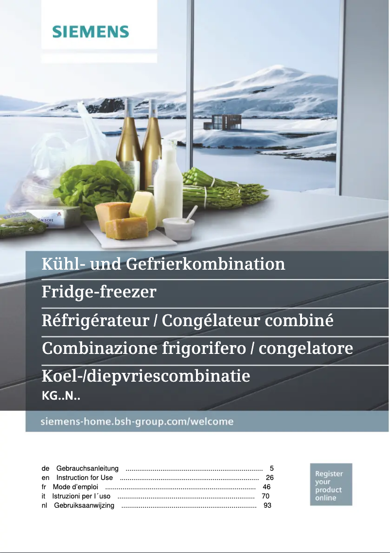 Imagen de la primera página del manual del dispositivo KG39N7XEB