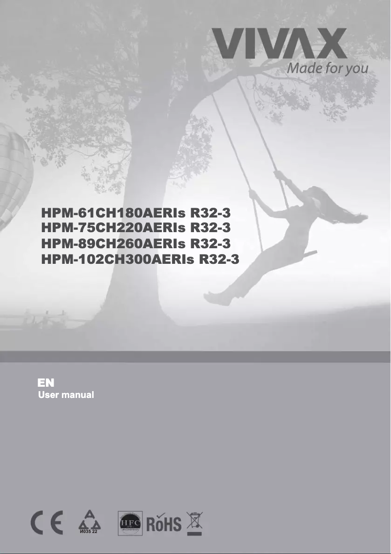 Imagen de la primera página del manual del dispositivo HPM-75CH220AERIs R32-3