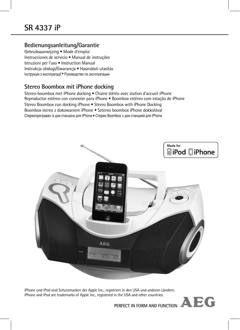 Imagen de la primera página del manual del dispositivo SR 4337 IP