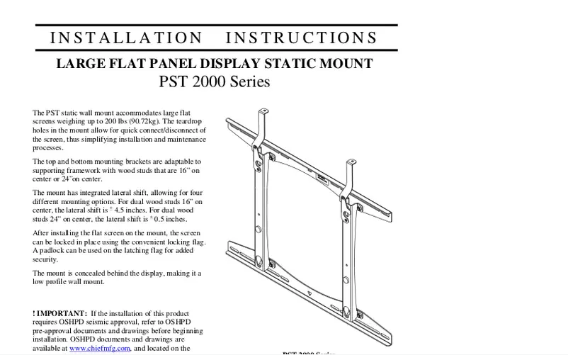 Página 1 del manual Manual de usuario Chief PST2000B