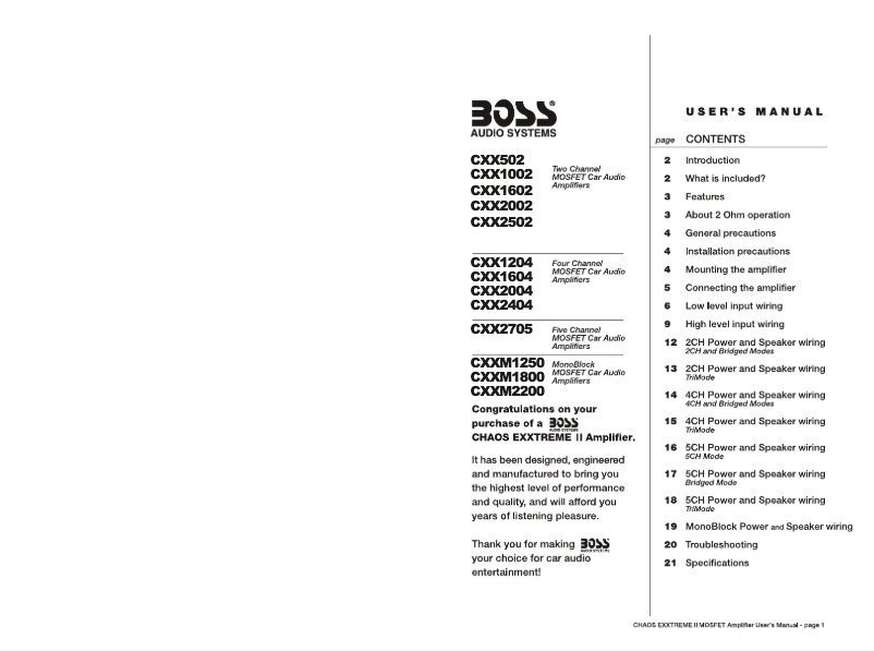 Imagen de la primera página del manual del dispositivo CXX1002