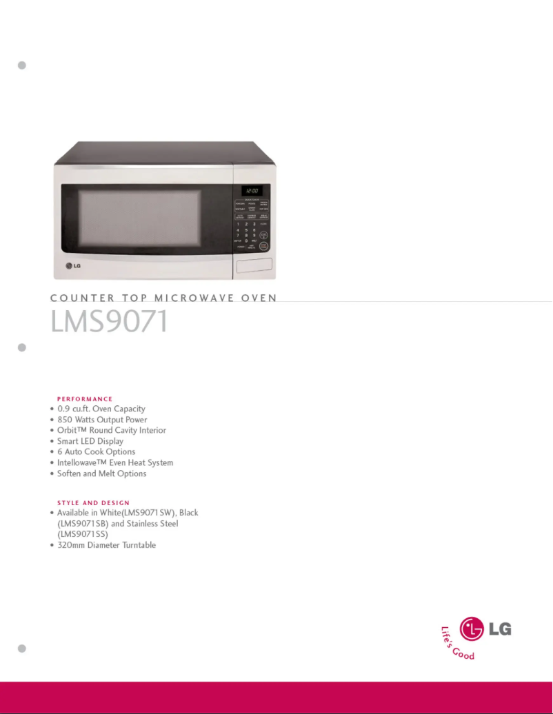 Imagen de la primera página del manual del dispositivo LMS9071SB