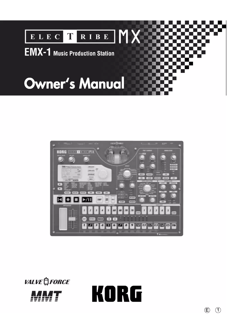 Imagen de la primera página del manual del dispositivo Electribe MX-SD