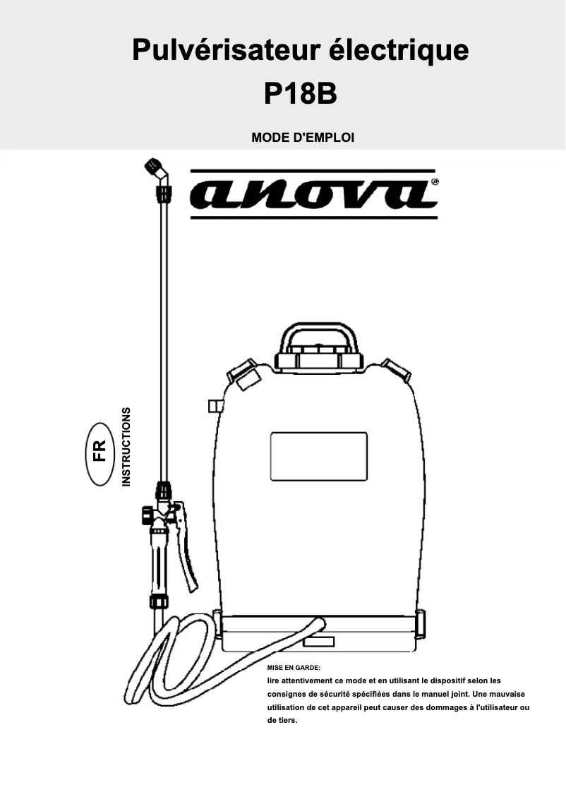 Imagen de la primera página del manual del dispositivo P18B