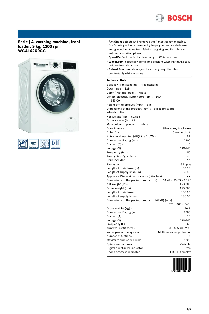 Imagen de la primera página del manual del dispositivo WGA142X0GC