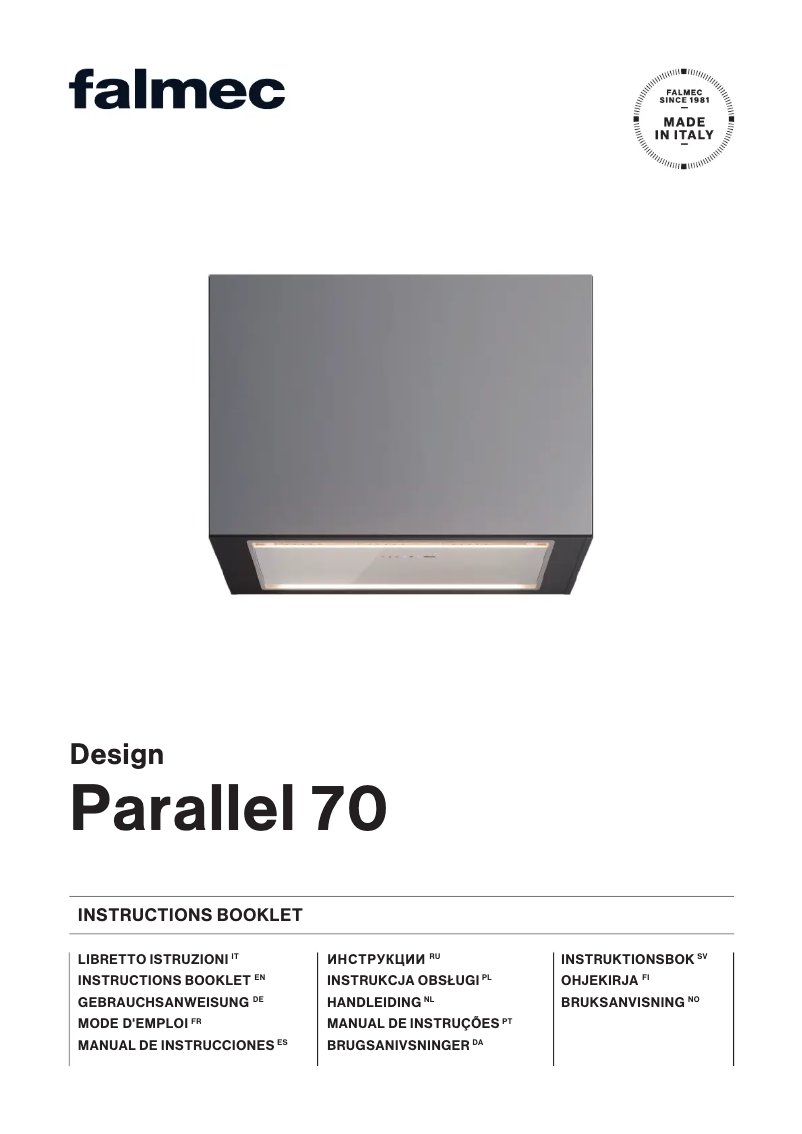 Imagen de la primera página del manual del dispositivo Parallel 70