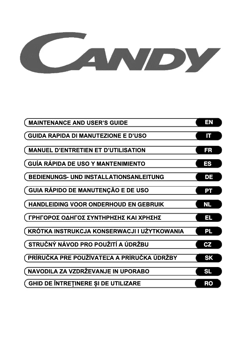 Página 1 del manual Manual de usuario Candy CFBD 2450/5EH