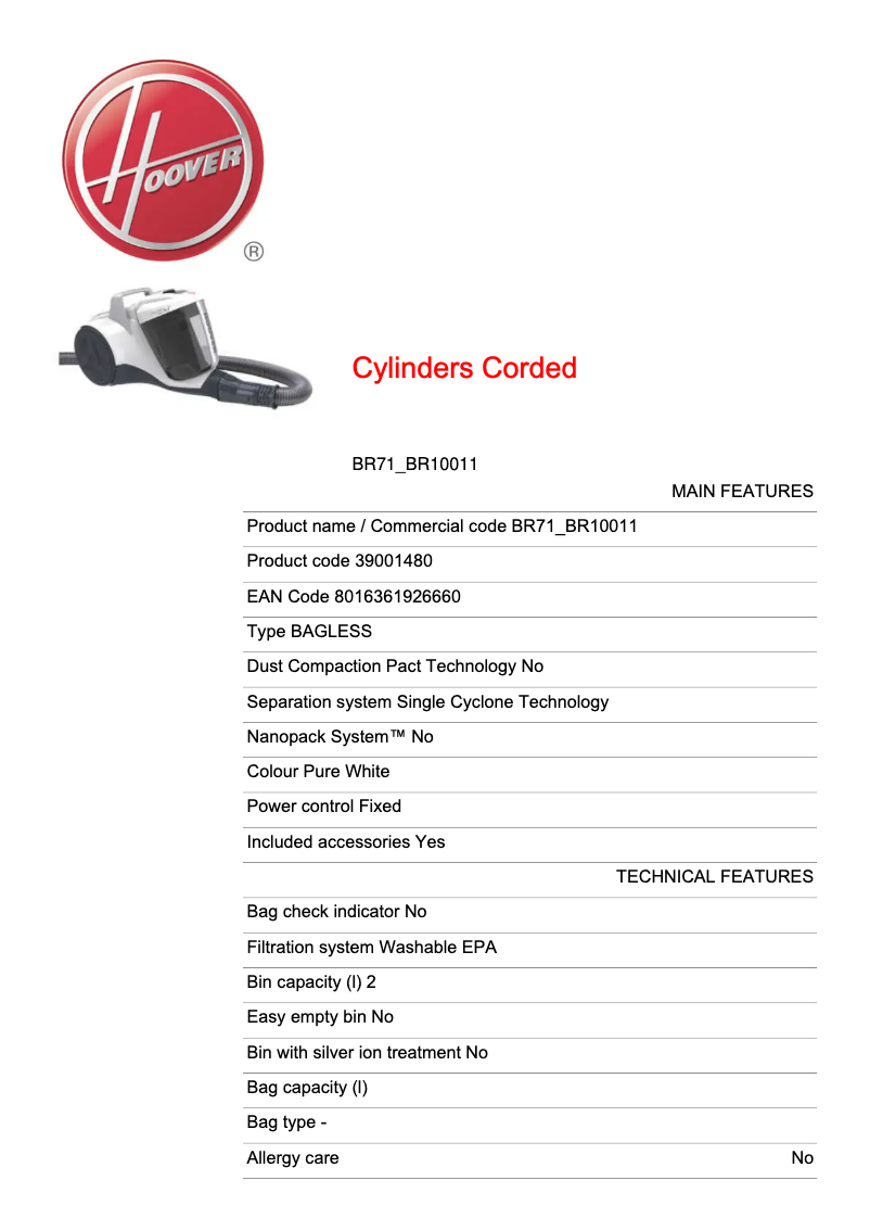 Imagen de la primera página del manual del dispositivo BR71_BR10011